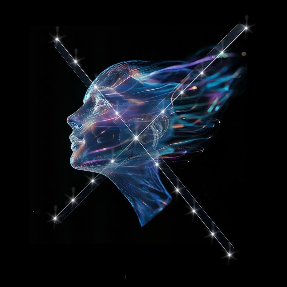3D LED -fläkt som snurrar hologram